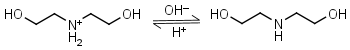 Diethanolamine, biological buffers structure